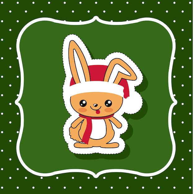 Premium Vector | Kawaii animal style