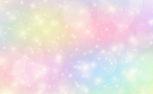 虹姫グラデーションでかわいい背景 プレミアムベクター