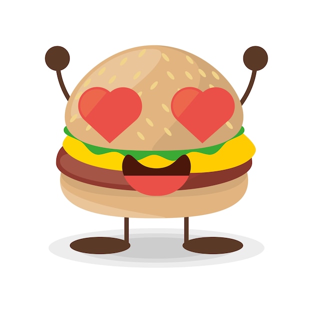 Premium Vector Kawaii Burger Food Lovely