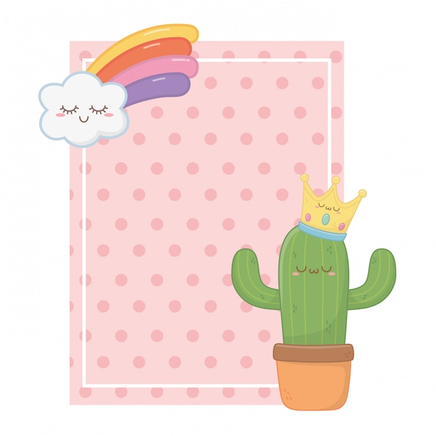 Premium Vector Kawaii Of Cactus Cartoon