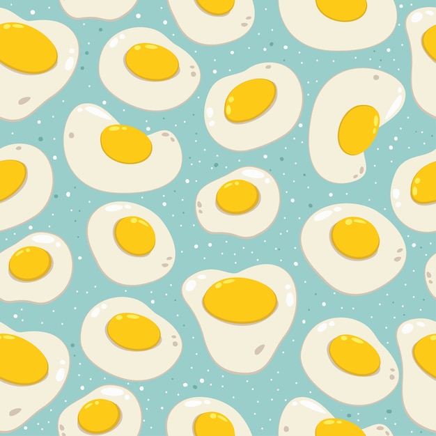 Premium Vector | Kawaii egg seamless pattern