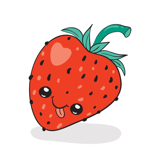 Premium Vector Kawaii strawberry character