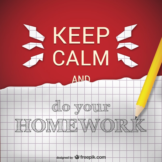 keep calm no homework