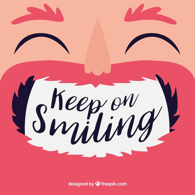 Download Keep on smiling background Vector | Free Download