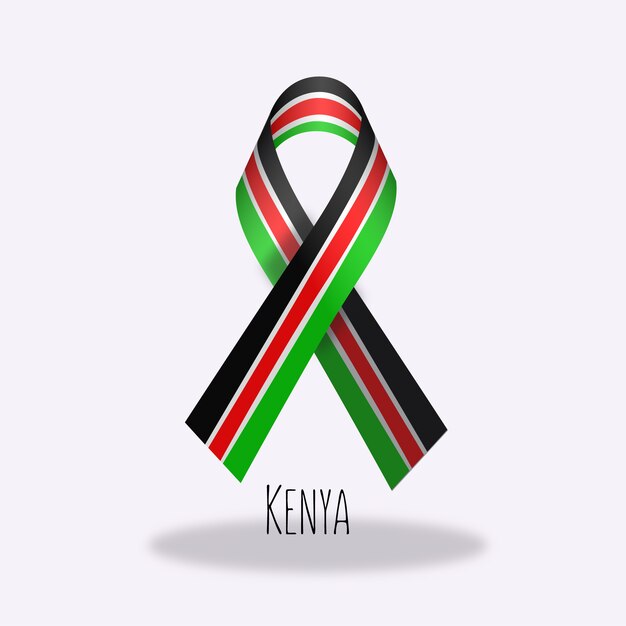 Download Free Vector | Kenya flag ribbon design
