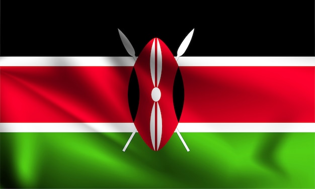 Download Kenya flag waving | Premium Vector