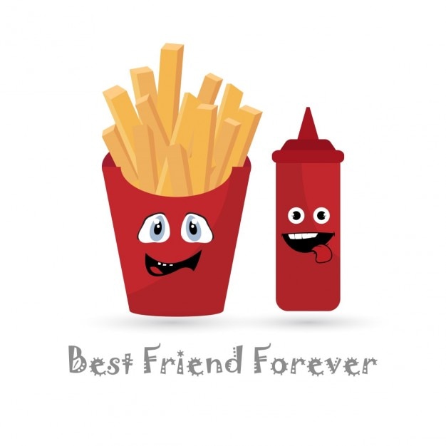 Fries And Ketchup Cartoon / Bmo and marceline swap stories about their