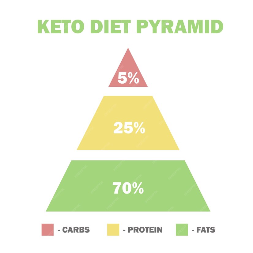 Premium Vector Ketogenic Diet Macros Pyramid Low Carbs High Healthy Fat Vector 0153