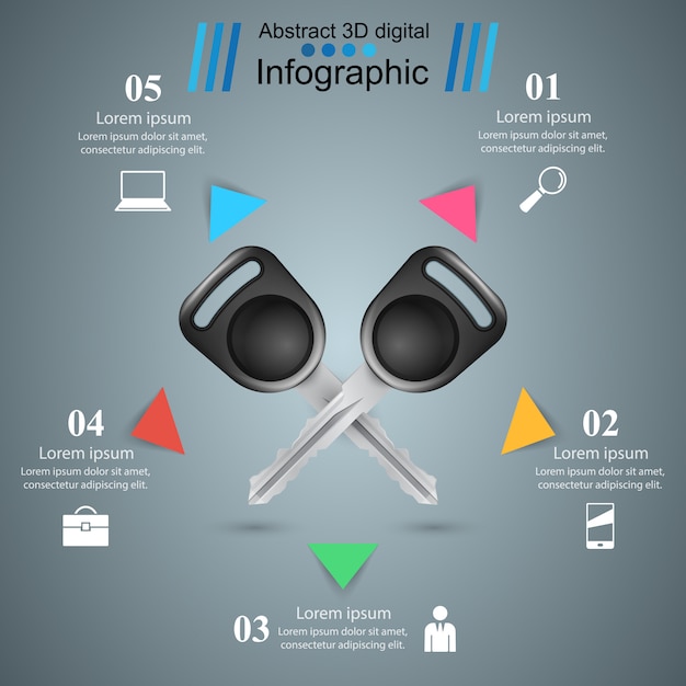 Key, lock icon. | Premium Vector