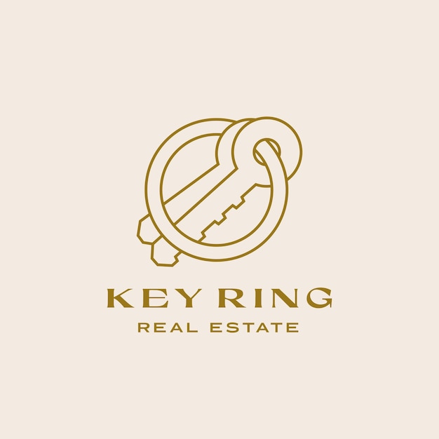 Premium Vector | Key ring real estate abstract contemporary minimal ...