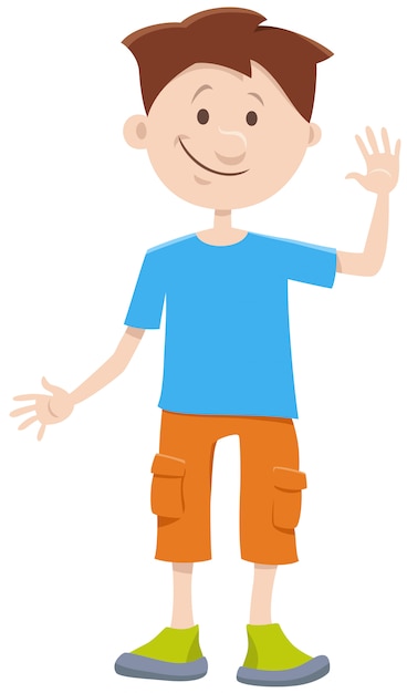 Premium Vector | Kid boy cartoon comic character