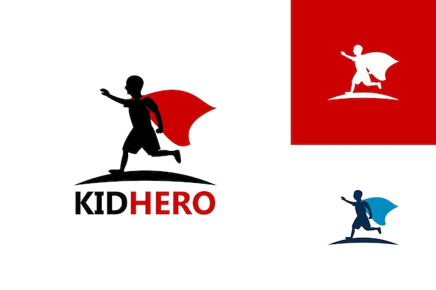 Premium Vector | Kid hero logo template design vector, emblem, design ...