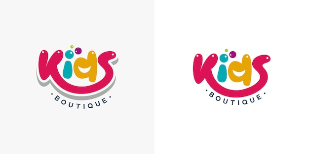 Download Free Kids Boutique Typography Logo Design Template Premium Vector Use our free logo maker to create a logo and build your brand. Put your logo on business cards, promotional products, or your website for brand visibility.
