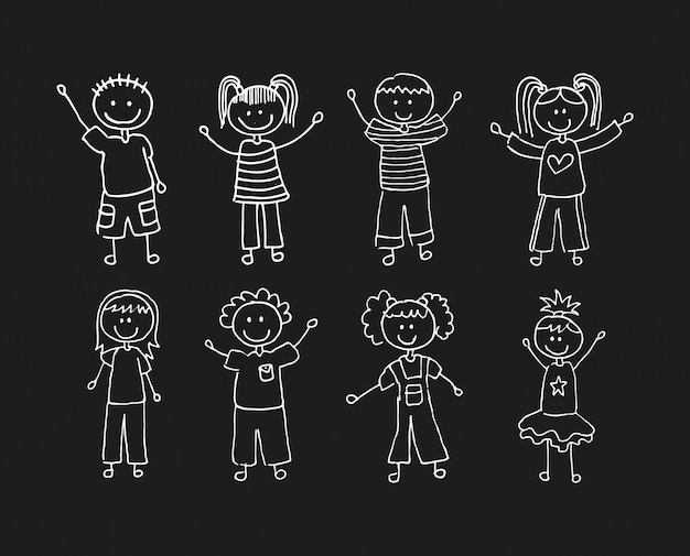 Premium Vector | Kids design over black background vector illustration