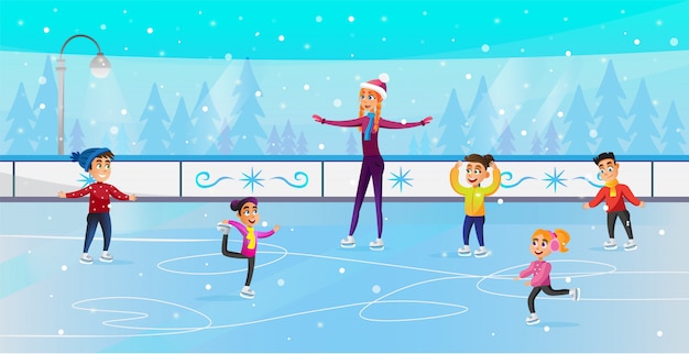 ice rink cartoon