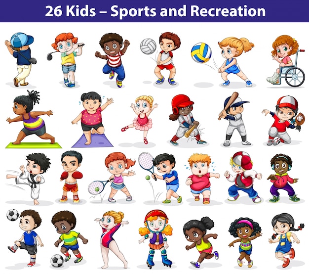 Premium Vector | Kids engaging in different indoor and outdoor ...