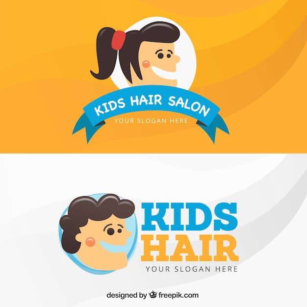Download Free Download This Free Vector Kids Hair Salon Business Card Use our free logo maker to create a logo and build your brand. Put your logo on business cards, promotional products, or your website for brand visibility.