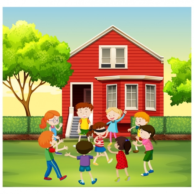 Kids playing background design Vector | Premium Download