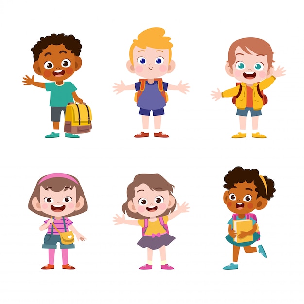 Premium Vector | Kids ready to school