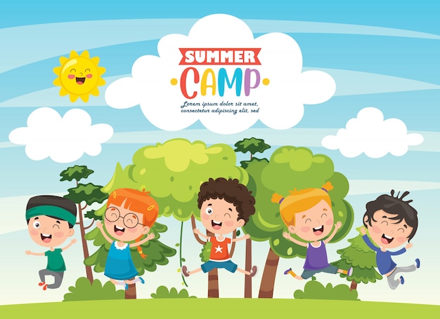 Download Kids summer camp | Premium Vector