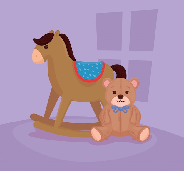 teddy bear rocking horse