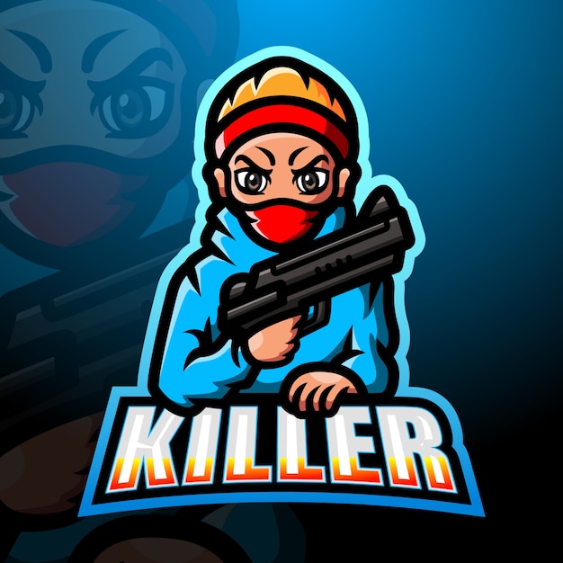 Premium Vector Killer Mascot Esport Illustration