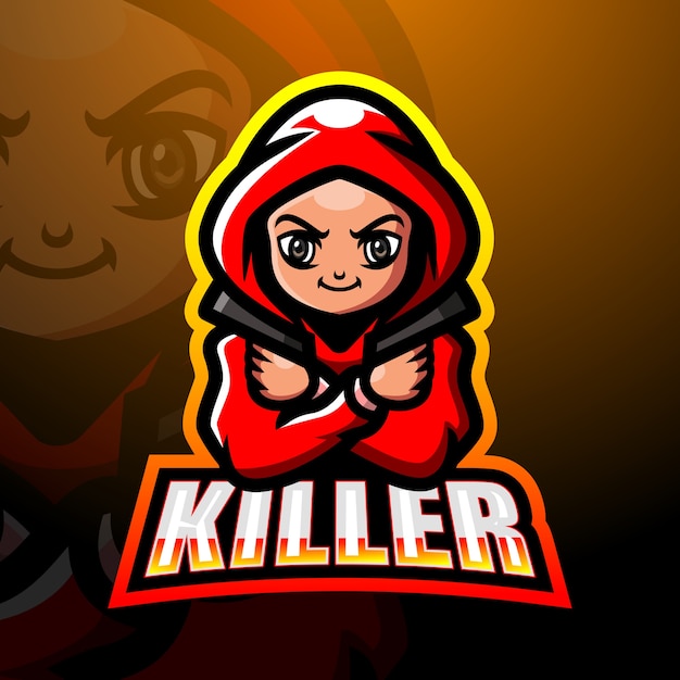 Premium Vector Killer Mascot Esport Illustration