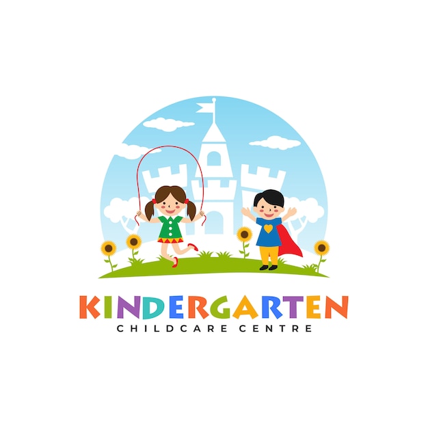 Kindergarten logo templates | Premium Vector