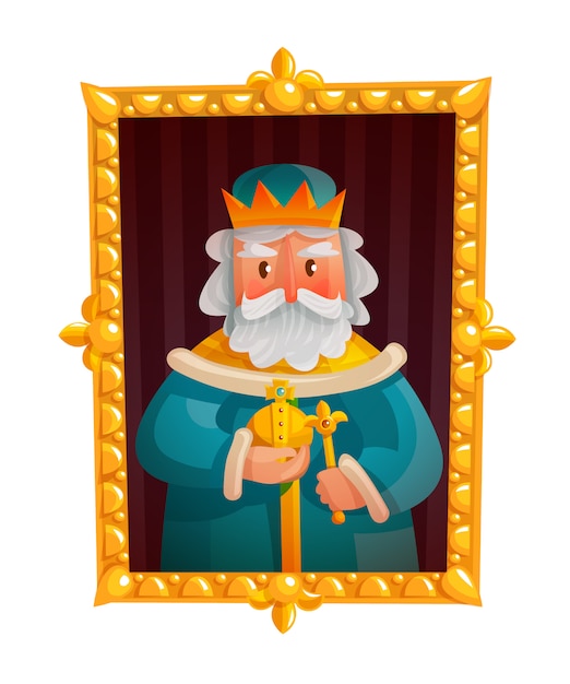 Download Free Vector | King cartoon portrait