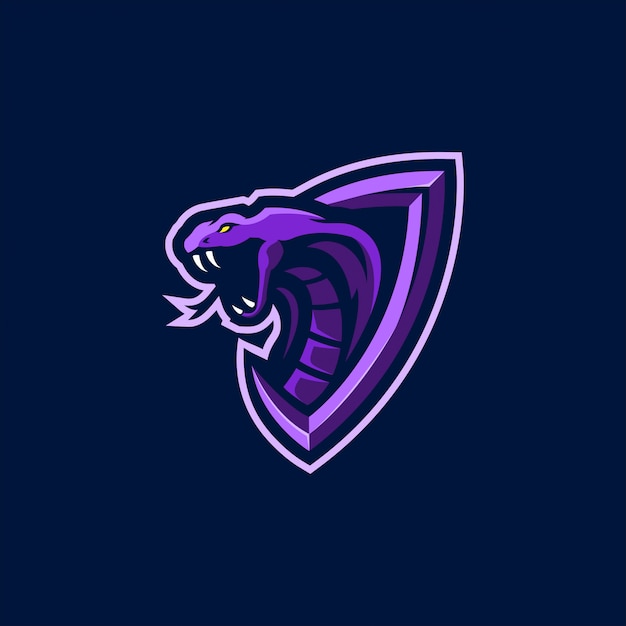 King cobra head esport logo design Vector | Premium Download