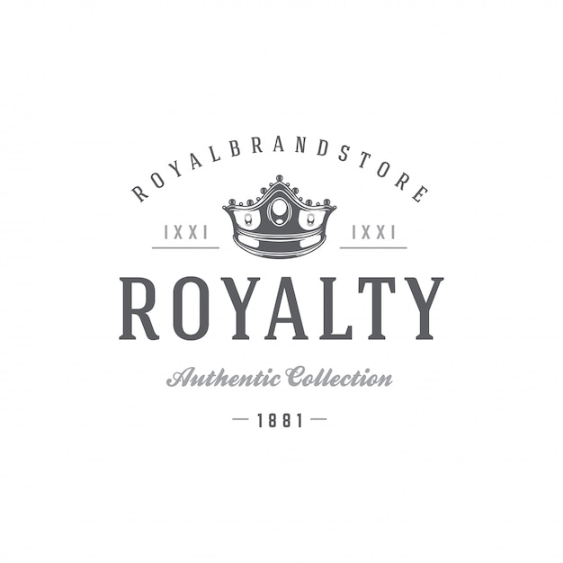 Download Free King Crown Emblem Template With Typography Premium Vector Use our free logo maker to create a logo and build your brand. Put your logo on business cards, promotional products, or your website for brand visibility.