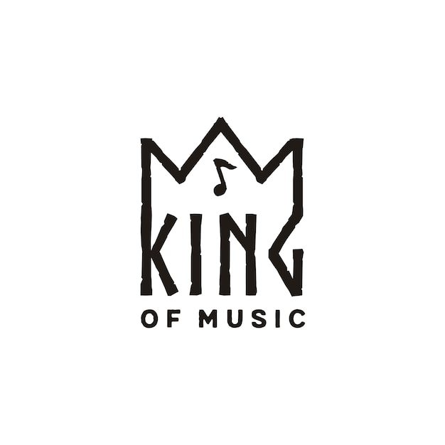 Download Free King Crown With Music Note Logo Design Premium Vector Use our free logo maker to create a logo and build your brand. Put your logo on business cards, promotional products, or your website for brand visibility.