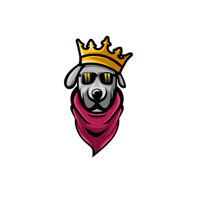 Premium Vector | King dog simple premium vector