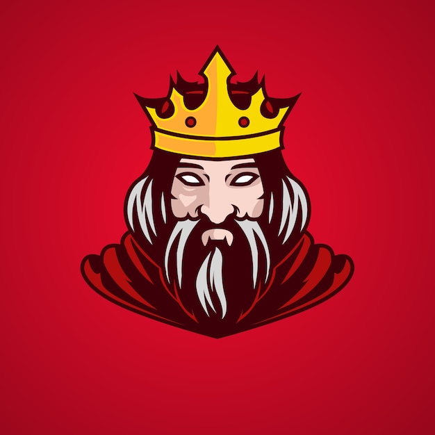 Download King head mascot logo Vector | Premium Download