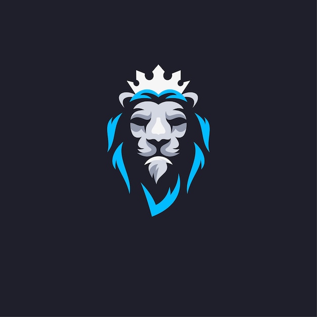 Premium Vector | King lion mascot logo