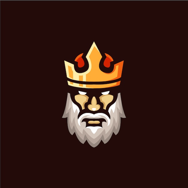 Download King logo mascot illustration | Premium Vector