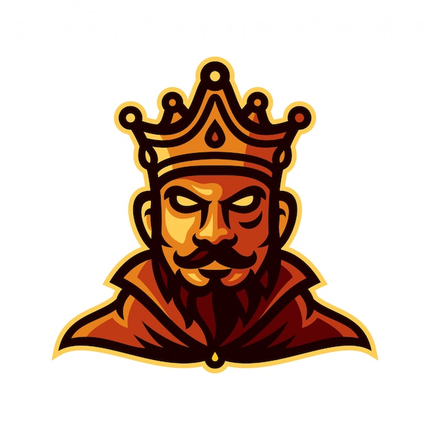 Premium Vector | The king logo mascot template vector illustration