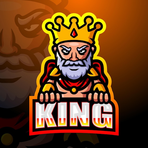 Premium Vector | King mascot esport illustration