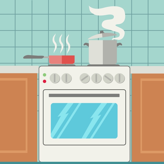 Free Vector | Kitchen background design