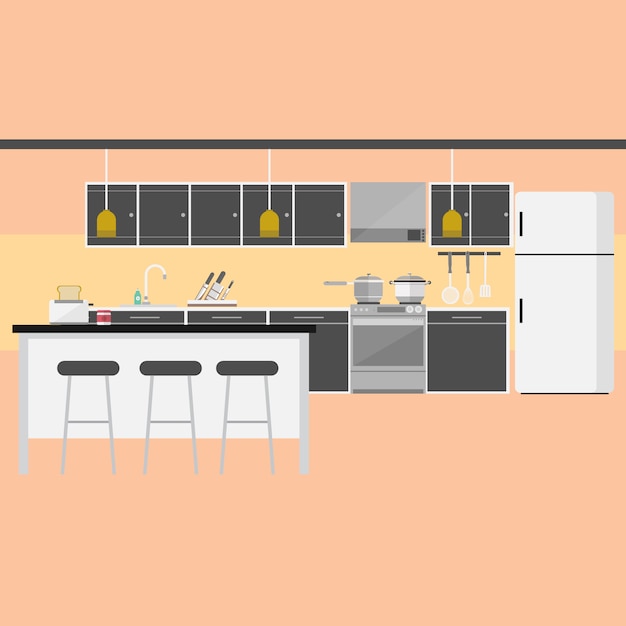 Kitchen background design | Free Vector