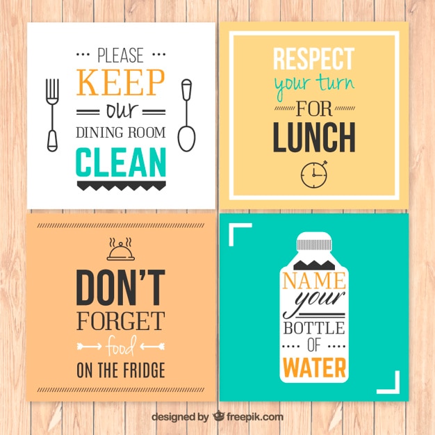 Free Vector Kitchen Rules Posters   Kitchen Rules Posters 23 2147517483 