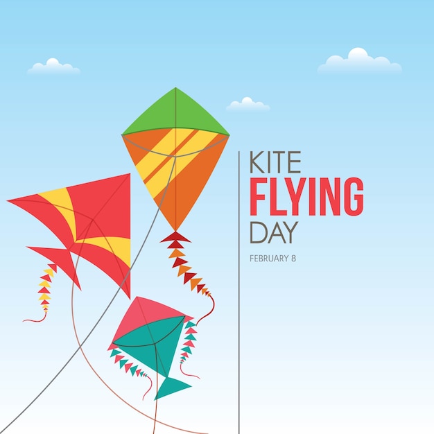 Premium Vector Kite Flying Day 1075