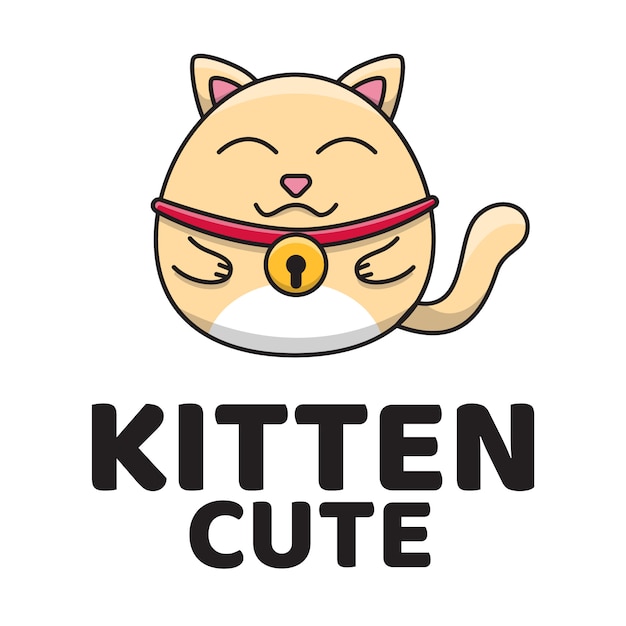 Premium Vector | Kitten cute logo template