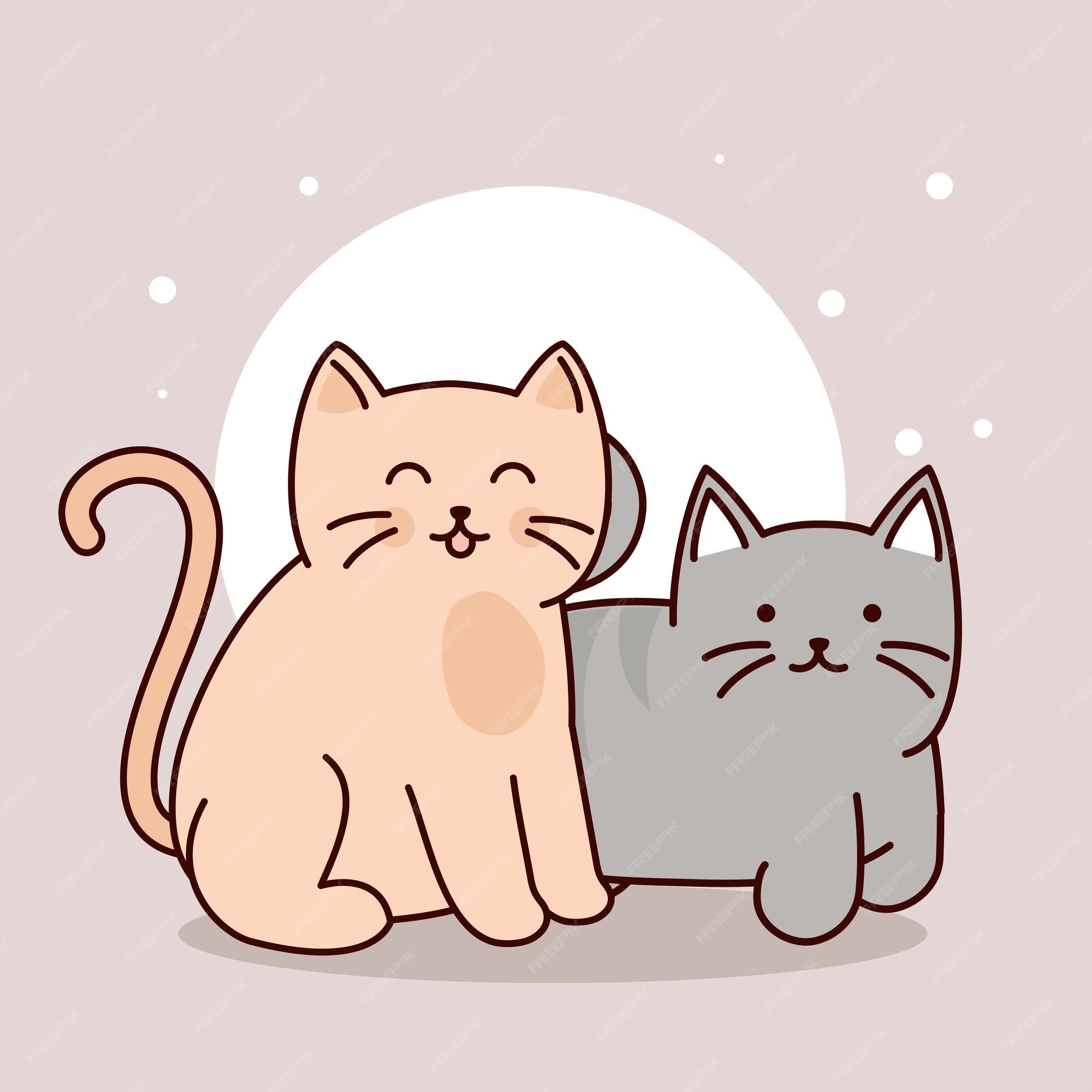 Premium Vector | Kittens cartoon cute