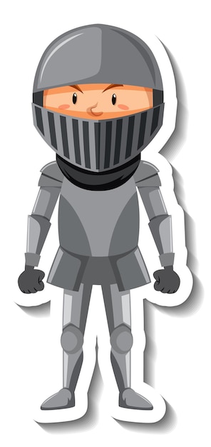 Free Vector | Knight In Armour Cartoon Sticker