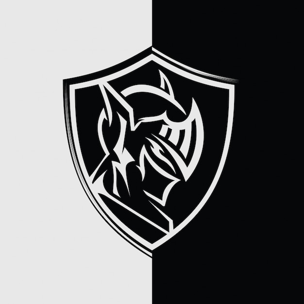 Premium Vector | Knight shield