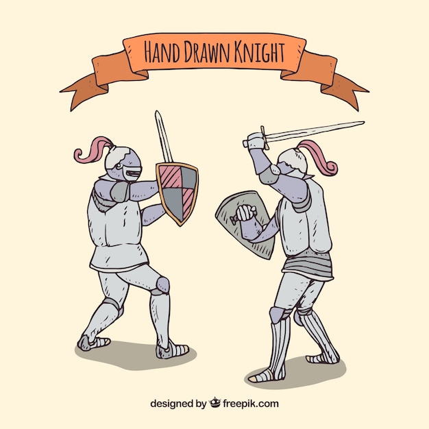 Knights armor fighting