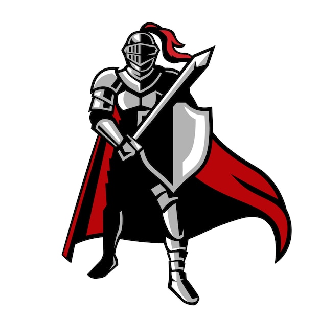 Knights ready pose | Premium Vector