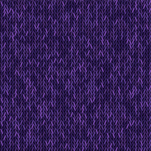 Knit texture melange purple color. vector seamless pattern fabric. knitting background flat design. 