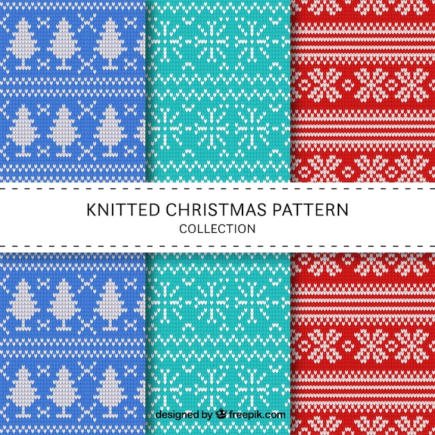 Download Free Vector Knitted Christmas Pattern Collection SVG Cut Files